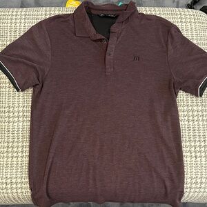 Travis Mathew Burgundy Polo Shirt